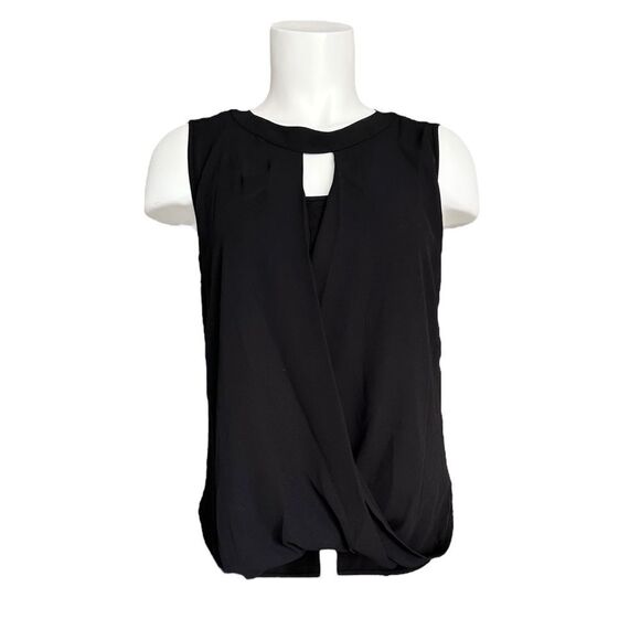 41 Hawthorn Women's Clearwater Mixed Material Surplice Sleeveless Blouse Sz PXS - Picture 1 of 6